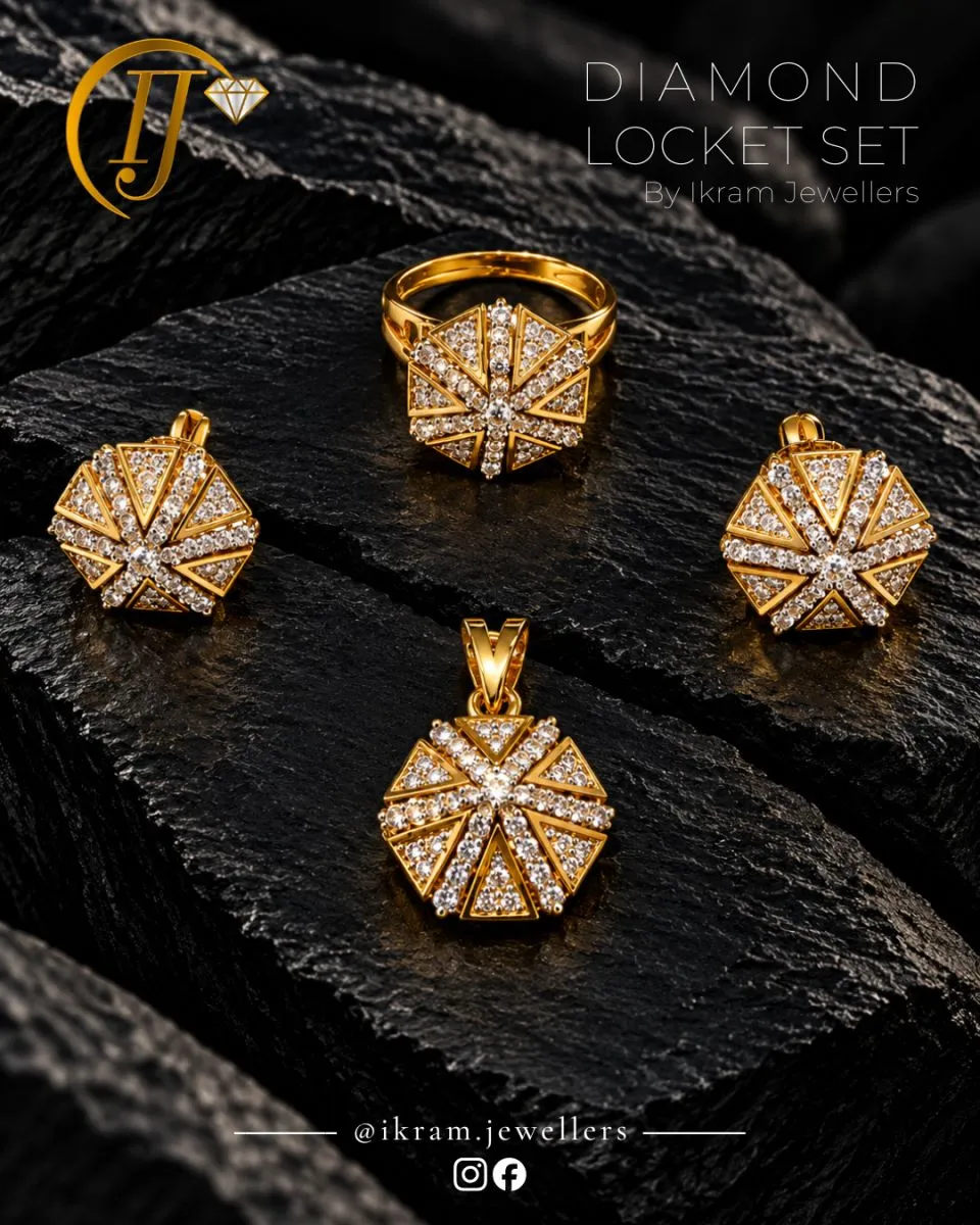 Diamond Locket Set
